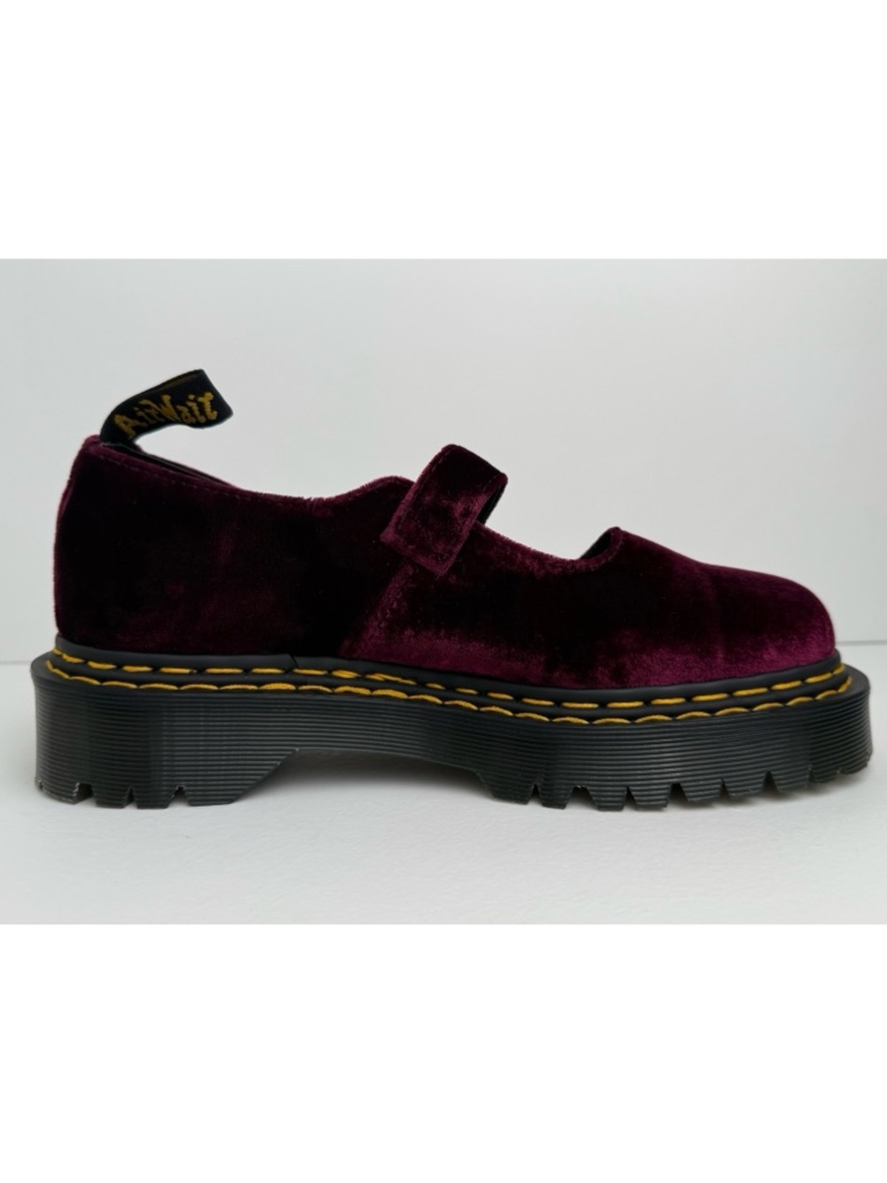 Dr. Martens x Heaven Marc Jacobs Addina Velvet Shoes Cherry Red Mary Janes UK 6 - Picture 8 of 17